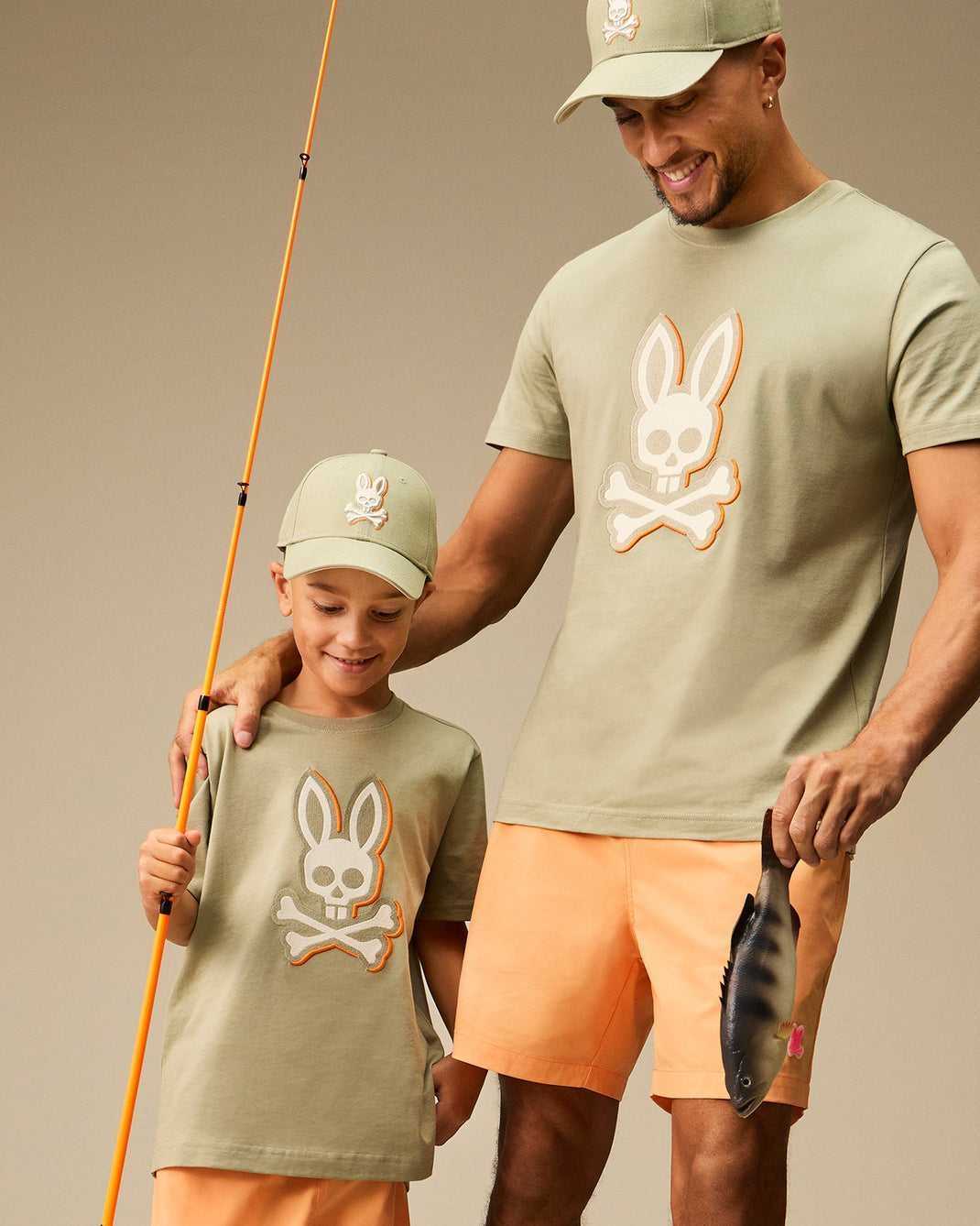 Tees Psycho Bunny Kayden Graphic Tee Seagrass Enfant | PTA-16068777